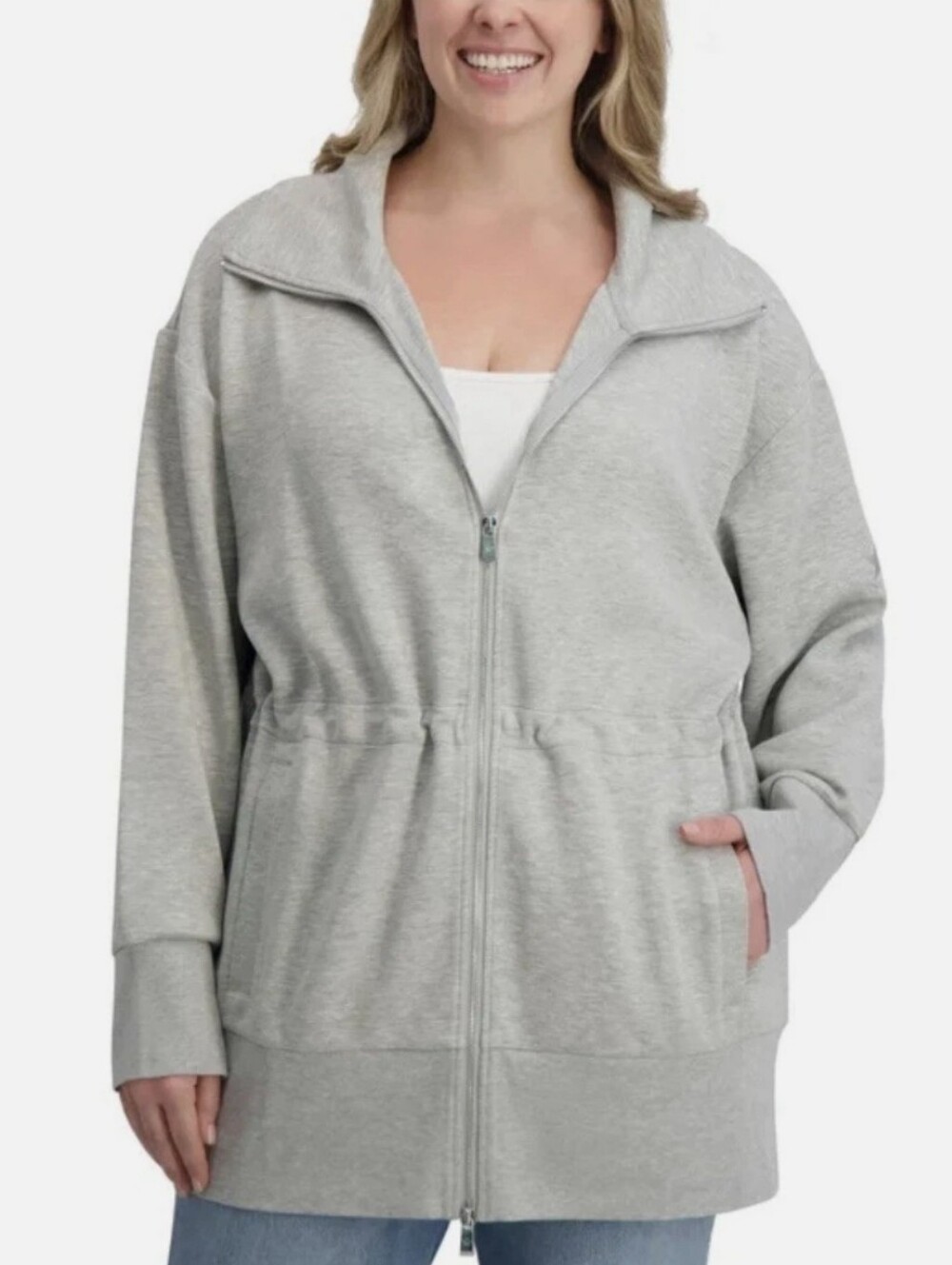 NEW! Converse Gray Full Zip Knit Jacket Size XXL